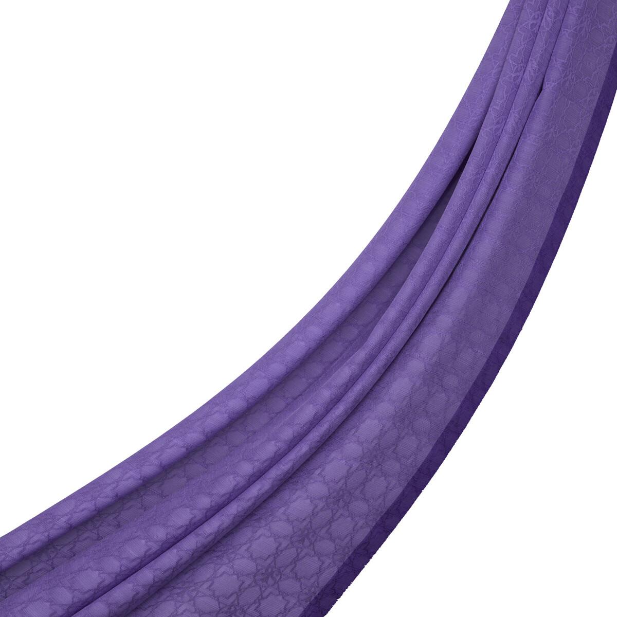 İpekevi Dört Mevsim Monogram Desen Şal 04356-Violet