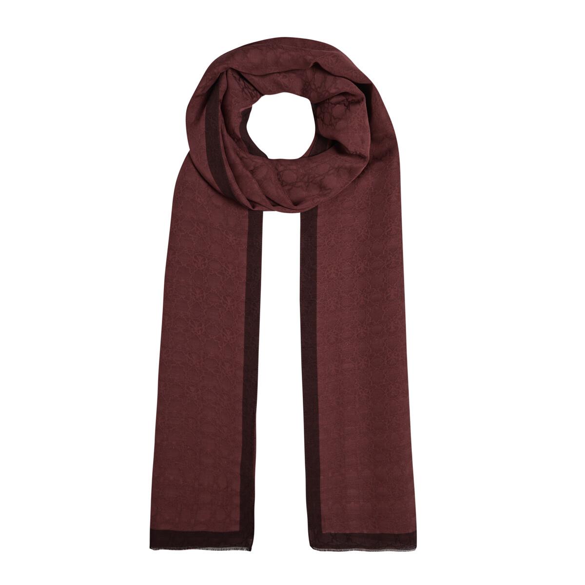 İpekevi Dört Mevsim Monogram Desen Şal 04356-Mürdüm