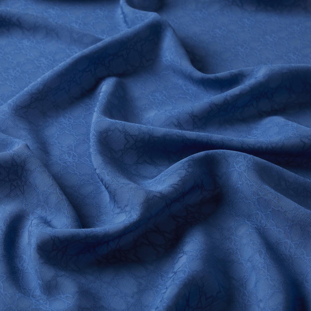 İpekevi Dört Mevsim Monogram Desen Şal 04356-Mavi