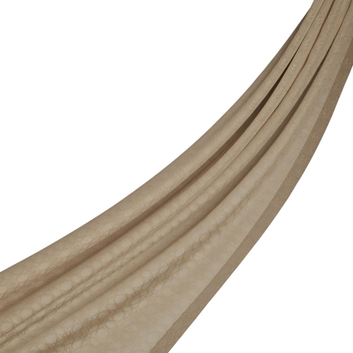 İpekevi Dört Mevsim Monogram Desen Şal 04356-Camel