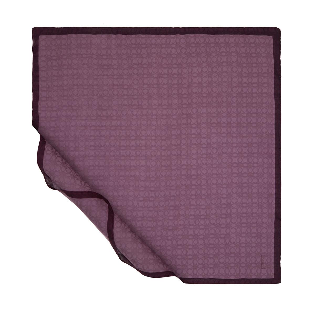İpekevi Dört Mevsim Monogram Eşarp 04357-İncir Moru