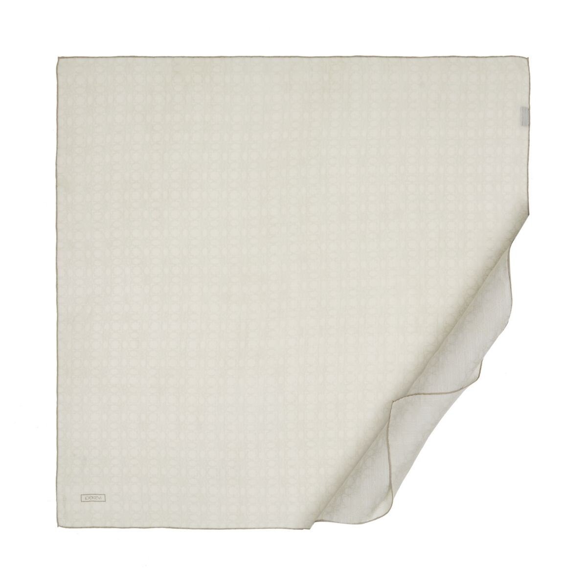 İpekevi Dört Mevsim Monogram Eşarp 04358-Kum Beyazı