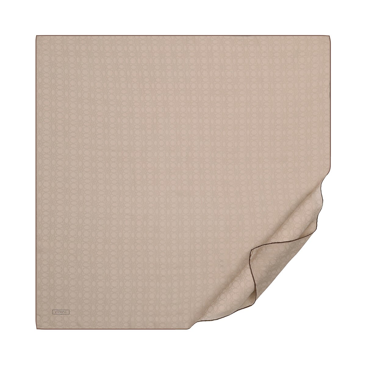 İpekevi Dört Mevsim Monogram Eşarp 04358-Vizon