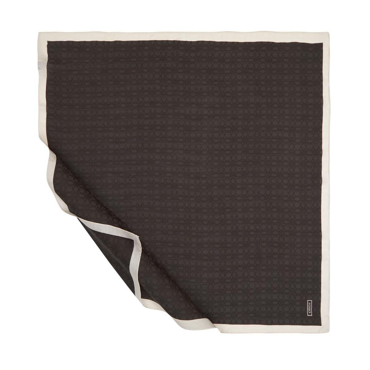İpekevi Dört Mevsim Monogram Eşarp 04357-Küllü Kahve