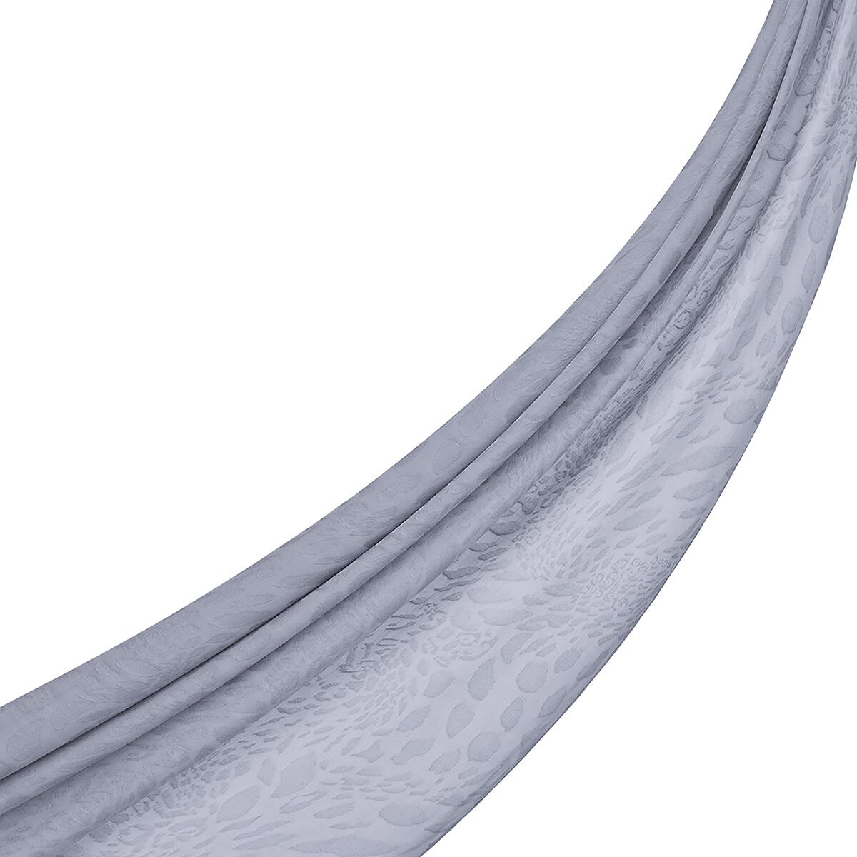 İpekevi Dört Mevsim Vahra Desenli Monogram Jakar Şal 04471-Buz Beyazı