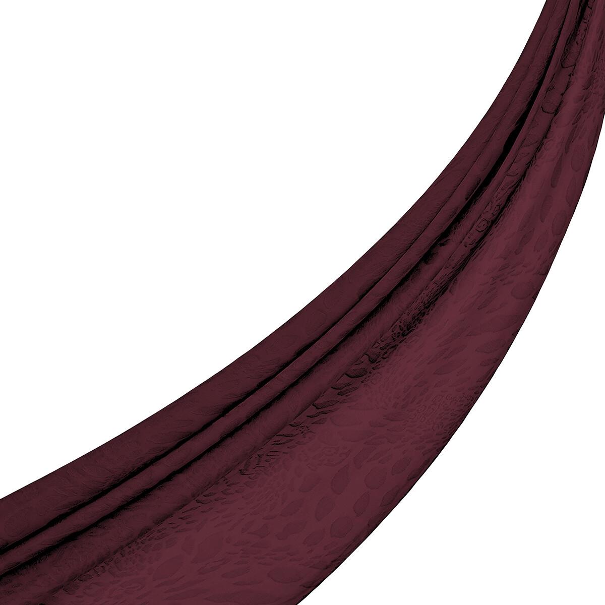 İpekevi Dört Mevsim Vahra Desenli Monogram Jakar Şal 04471-bordo