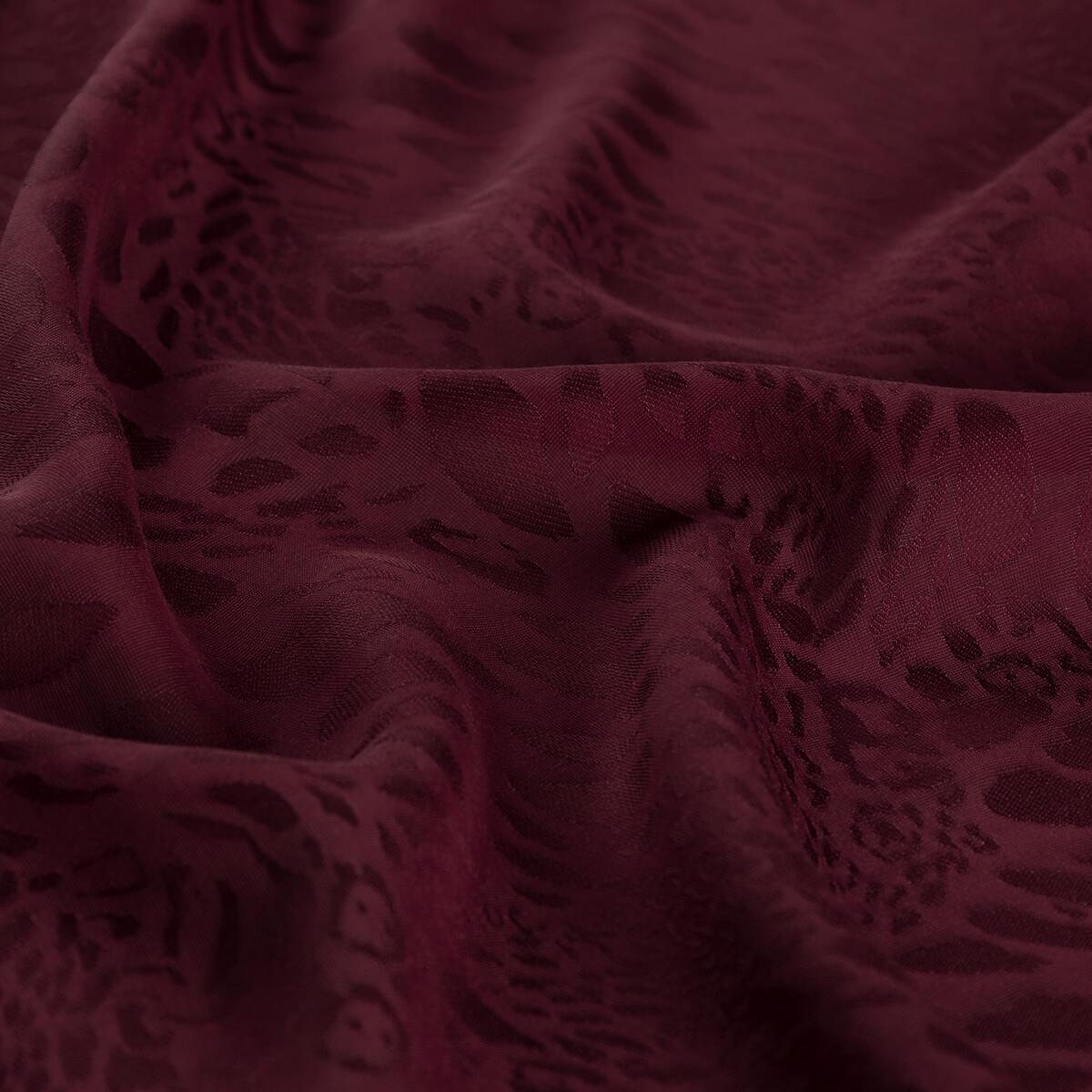İpekevi Dört Mevsim Vahra Desenli Monogram Jakar Şal 04471-bordo