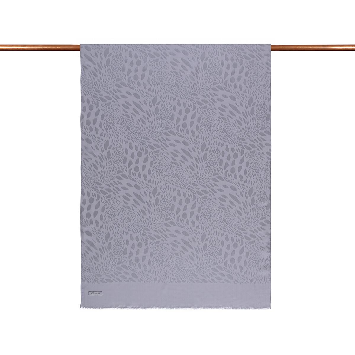 İpekevi Dört Mevsim Vahra Desenli Monogram Jakar Şal 04471-Buz Beyazı