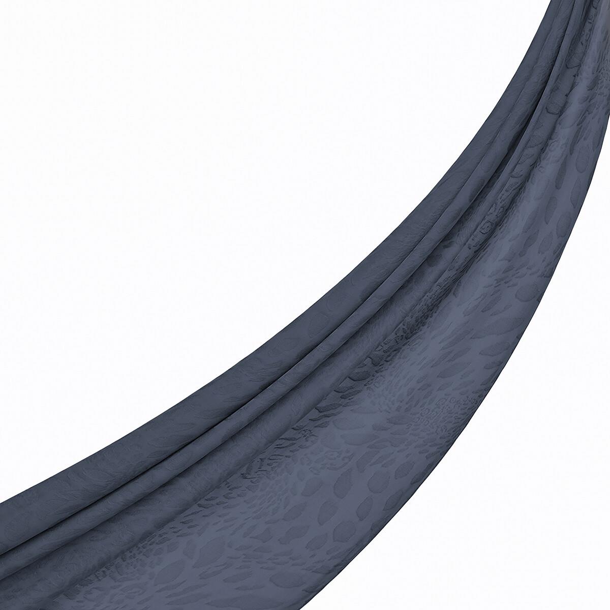 İpekevi Dört Mevsim Vahra Desenli Monogram Jakar Şal 04471-Gümüş