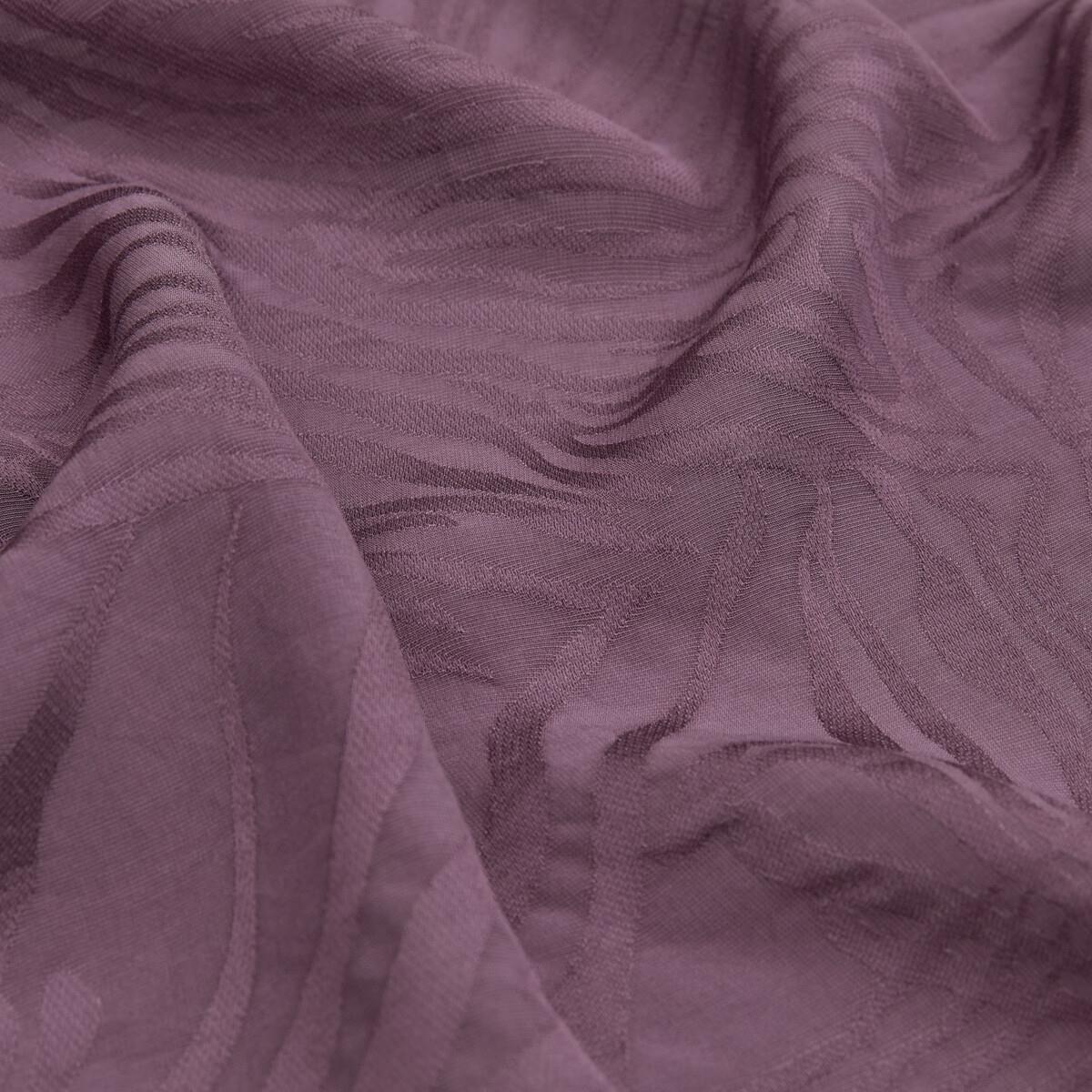 İpekevi Dört Mevsim Zebra Desenli Monogram Jakar Şal 04473-İncir Moru
