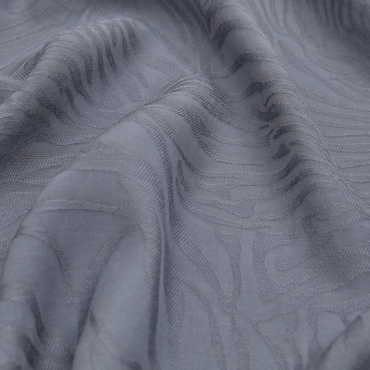 İpekevi Dört Mevsim Zebra Desenli Monogram Jakar Şal 04473-Gümüş