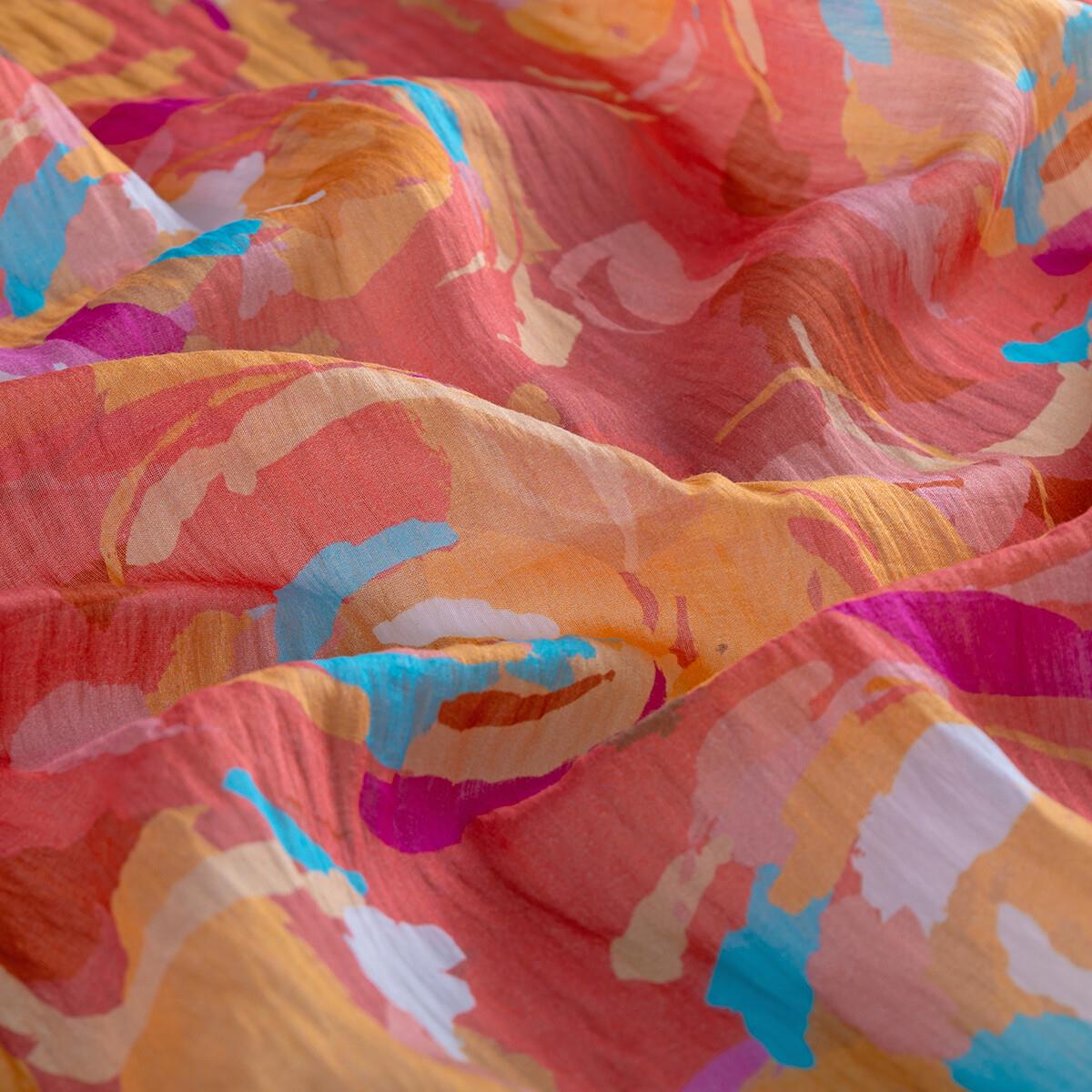 İpekevi Duygusal Çiçekler Tensel Soft Desenli Eşarp 02219-Gül Kurusu