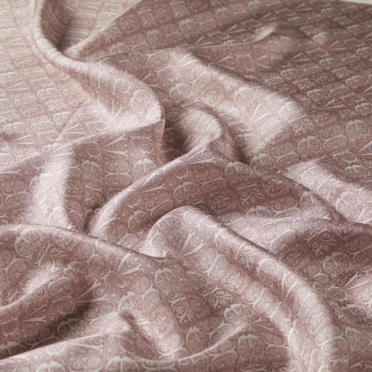 İpekevi Etnik Monogram Eşarp 01245-Gül Kurusu