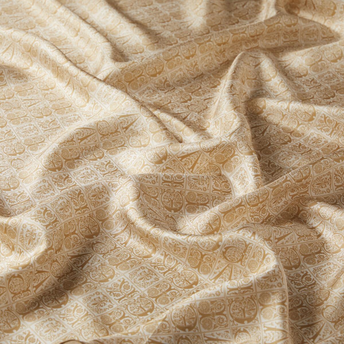 İpekevi Etnik Monogram Eşarp 01245-Krem