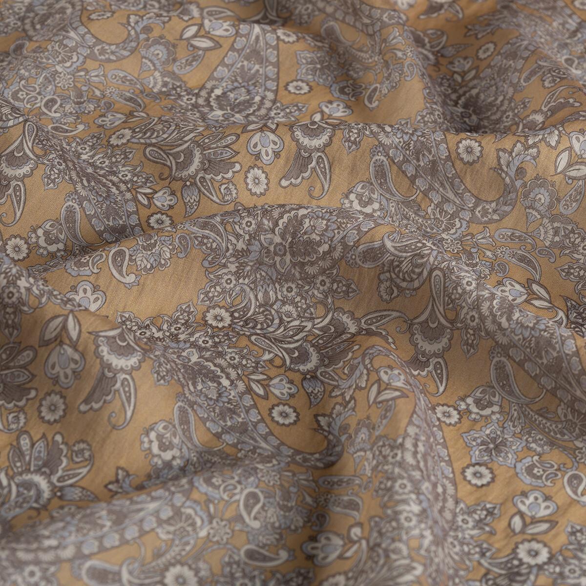 İpekevi Mezopotamya Model 06 Desenli Tensel Soft Eşarp  02225-Vizon
