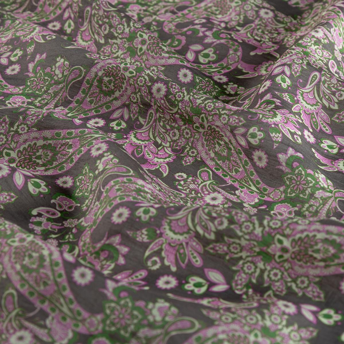 İpekevi Mezopotamya Model 06 Desenli Tensel Soft Eşarp  02225-Antrasit