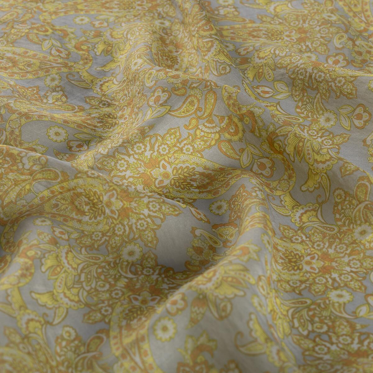 İpekevi Mezopotamya Model 06 Desenli Tensel Soft Eşarp  02225-Krem Bej