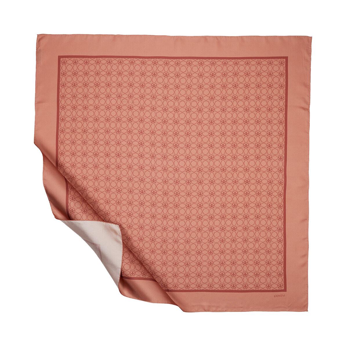 İpekevi Mini Seljuk Monogram Eşarp 01123-Bakır