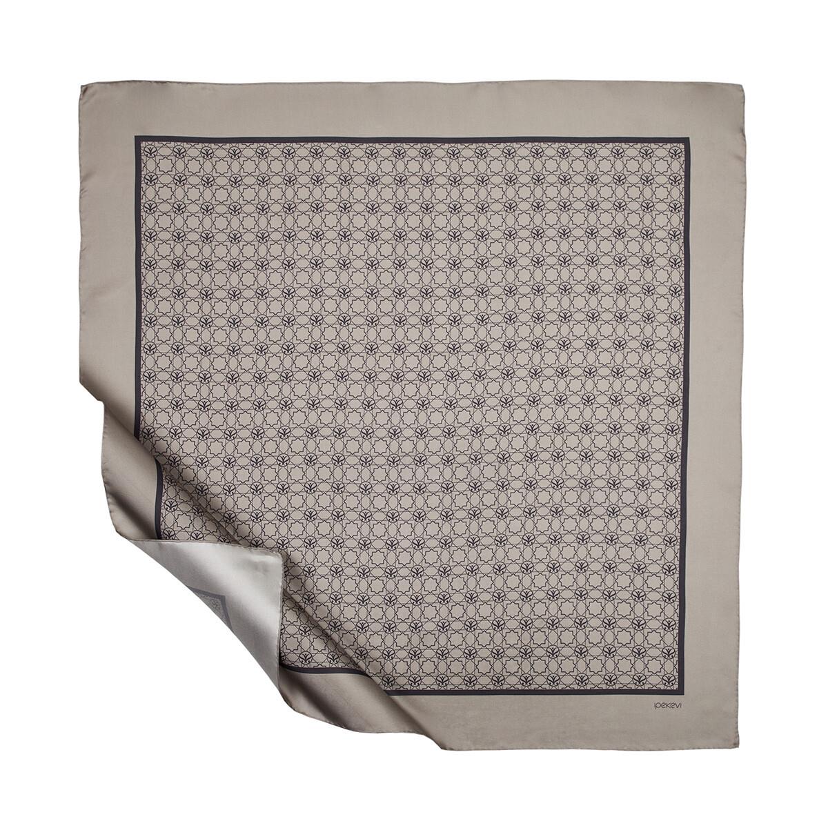 İpekevi Mini Seljuk Monogram Eşarp 01123-Lame