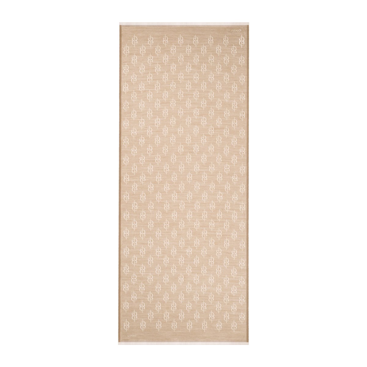 İpekevi Monogram Yün İpek Şal 09326-Açık Fondöten