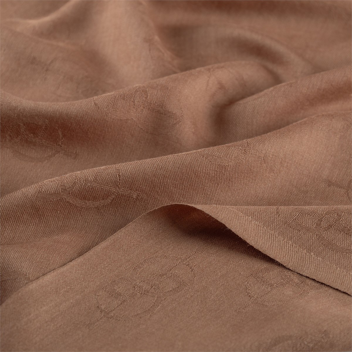 İpekevi Monogram Yün İpek Şal 09326-Vizon