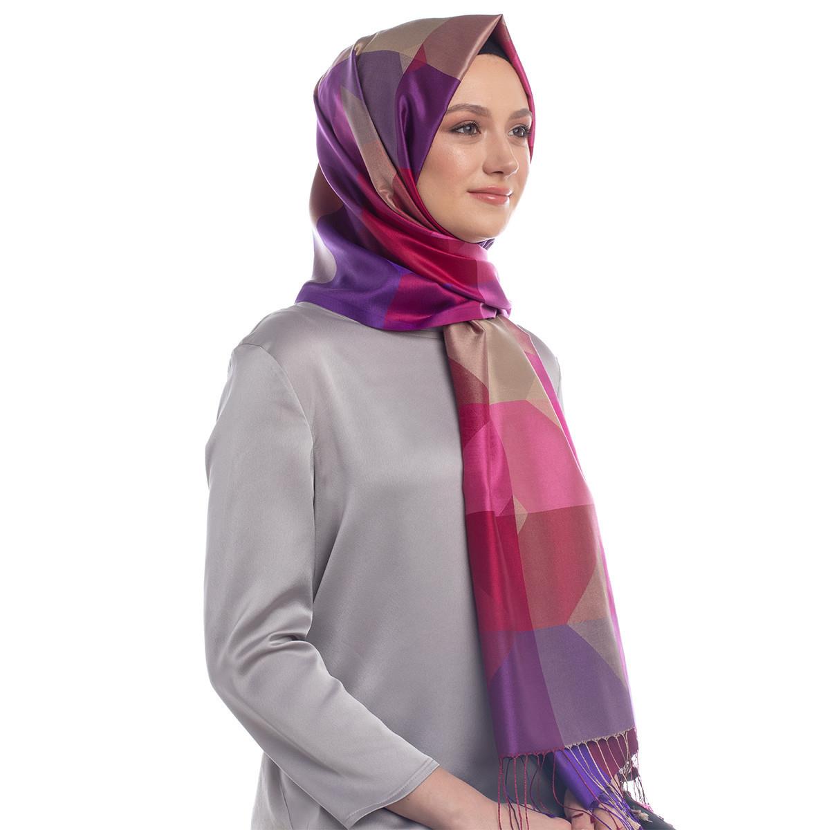 İpekevi Parsel Desenli İpek Şal 05079-Model 02