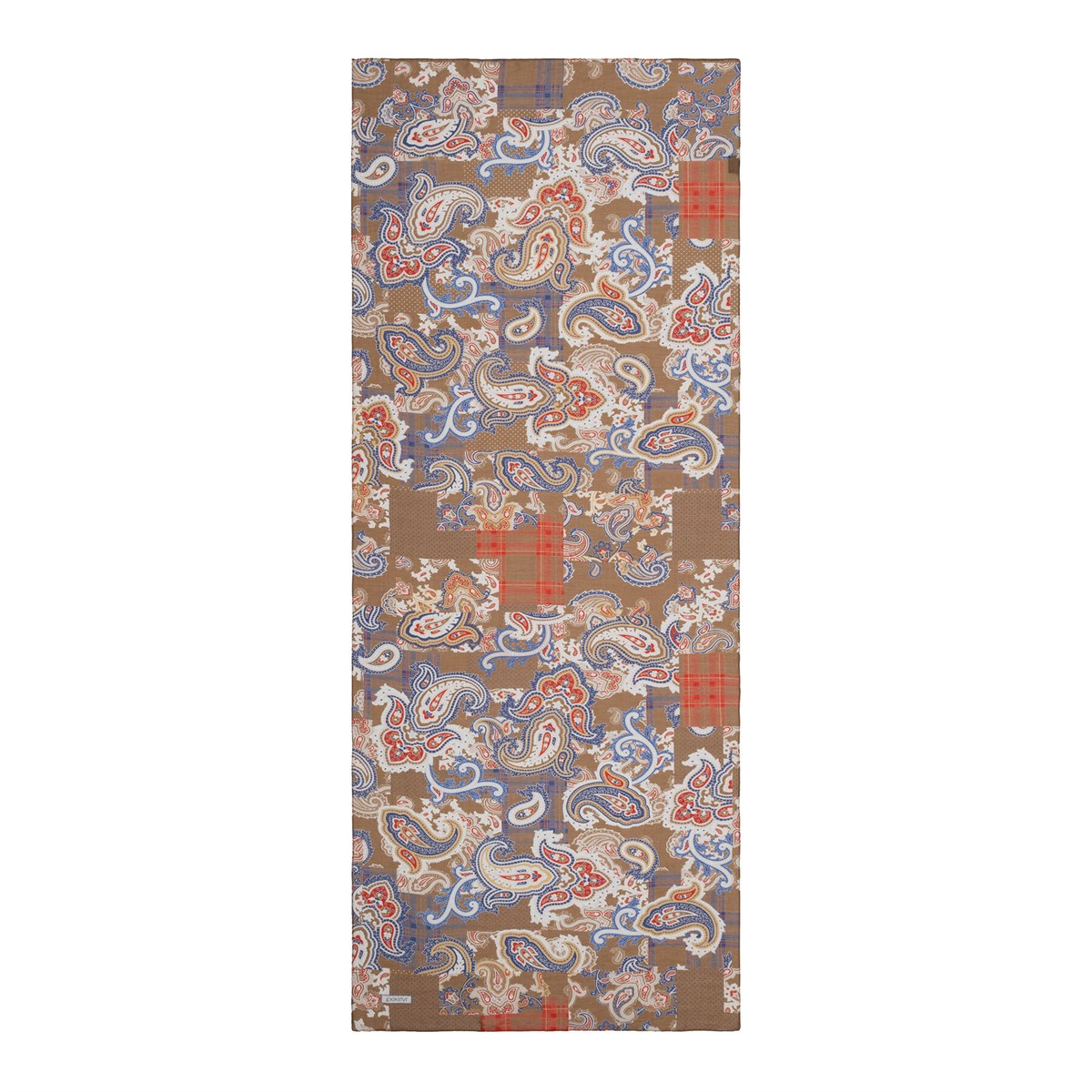 İpekevi Patchwork Desenli TenSoft Şal 03920-Vizon