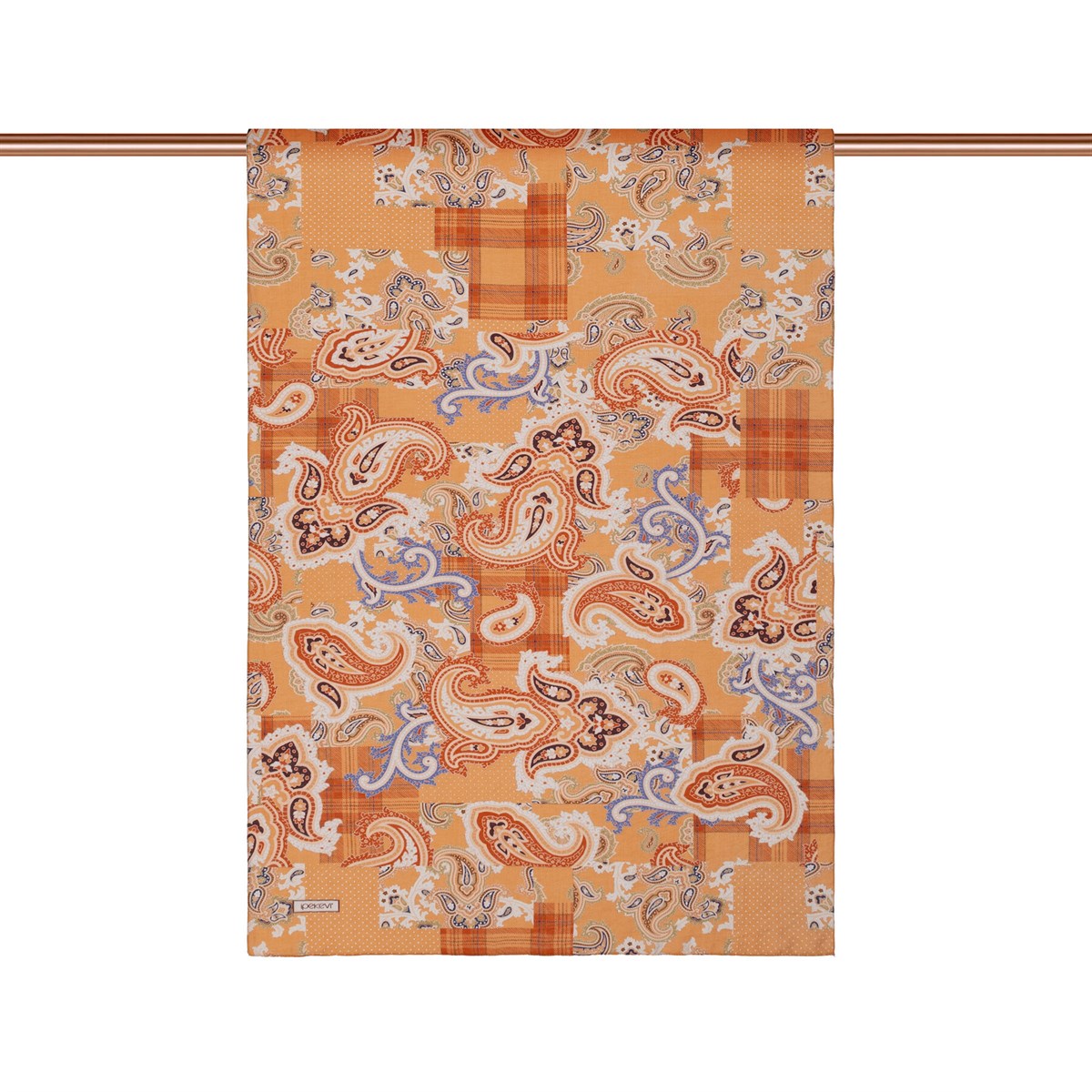 İpekevi Patchwork Desenli TenSoft Şal 03920-Şeftali