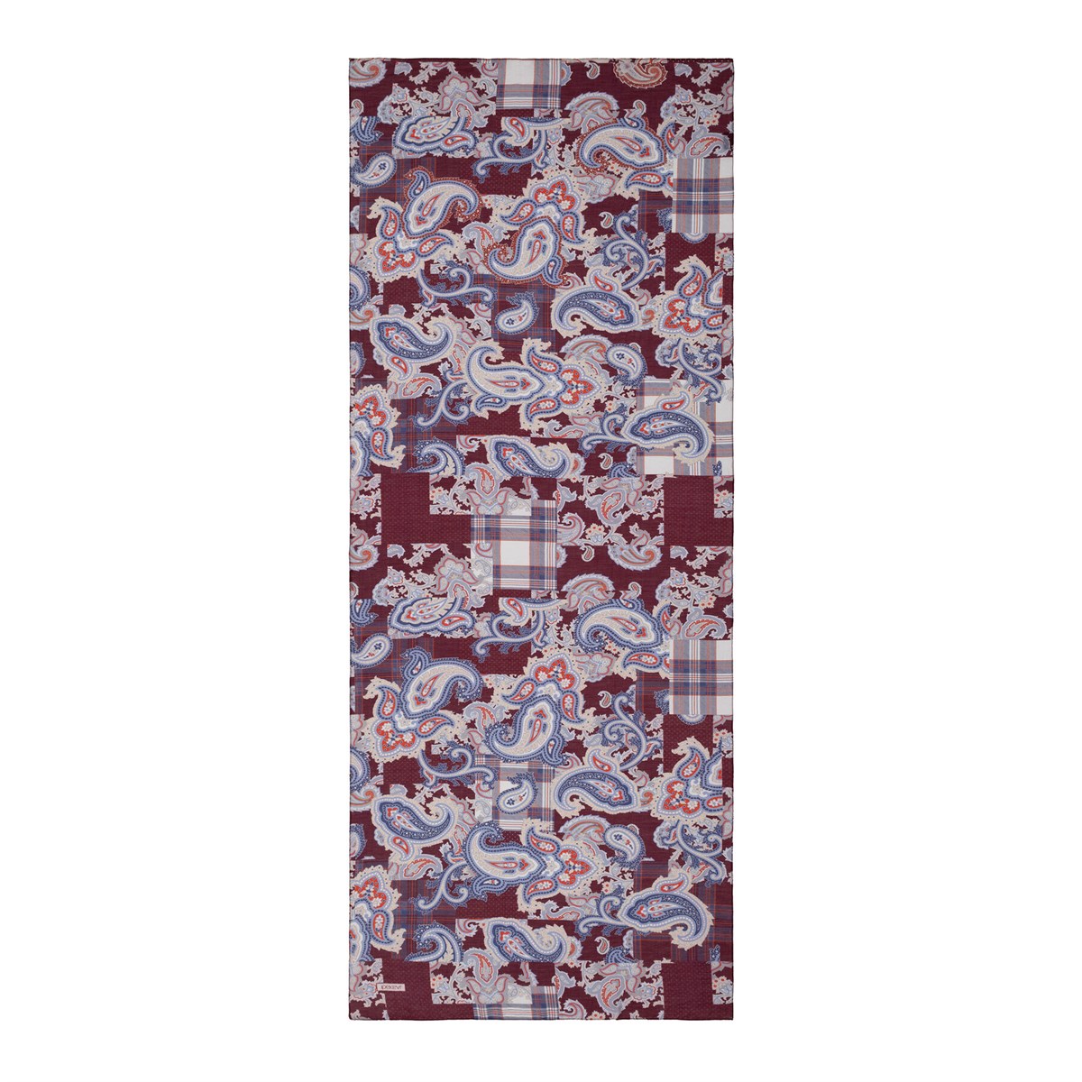 İpekevi Patchwork Desenli TenSoft Şal 03920-Mürdüm
