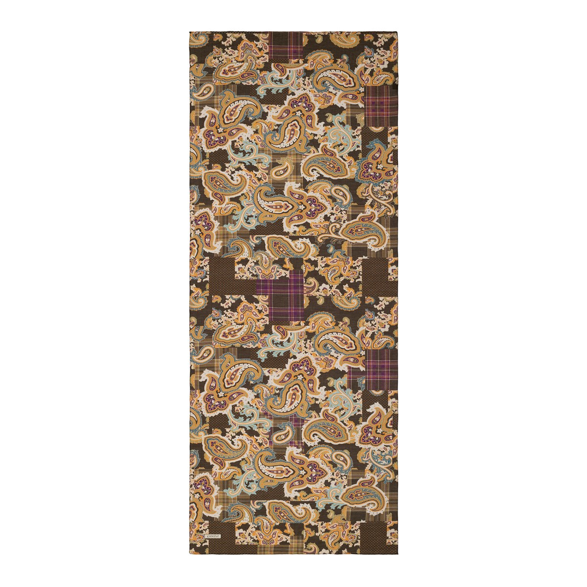 İpekevi Patchwork Desenli TenSoft Şal 03920-Haki Yeşil