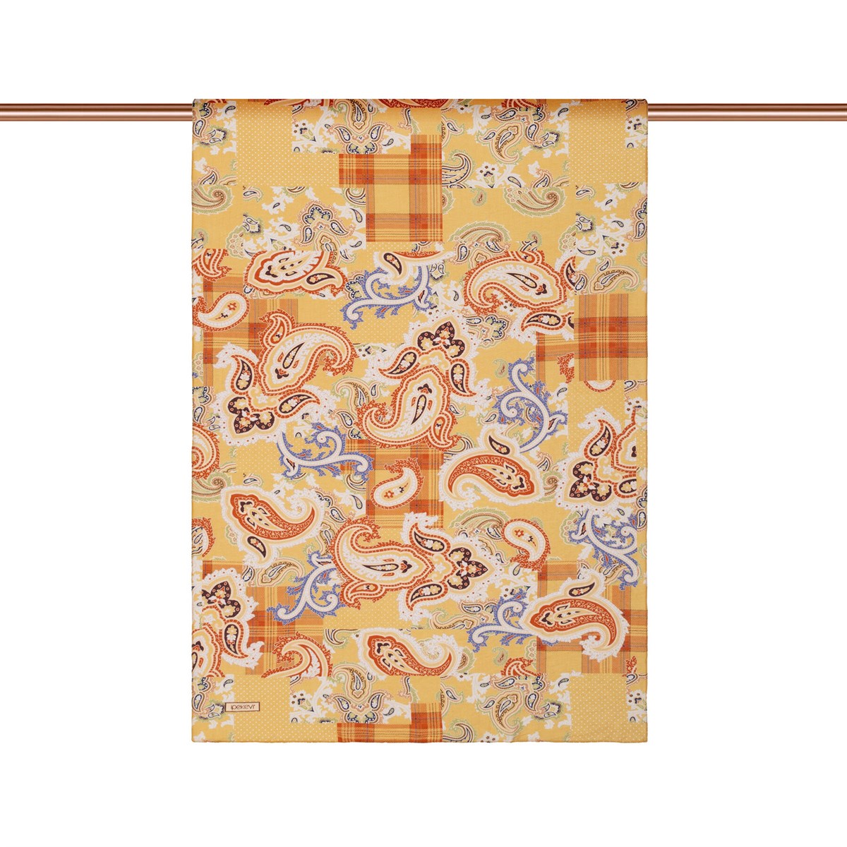 İpekevi Patchwork Desenli TenSoft Şal 03920-Gold