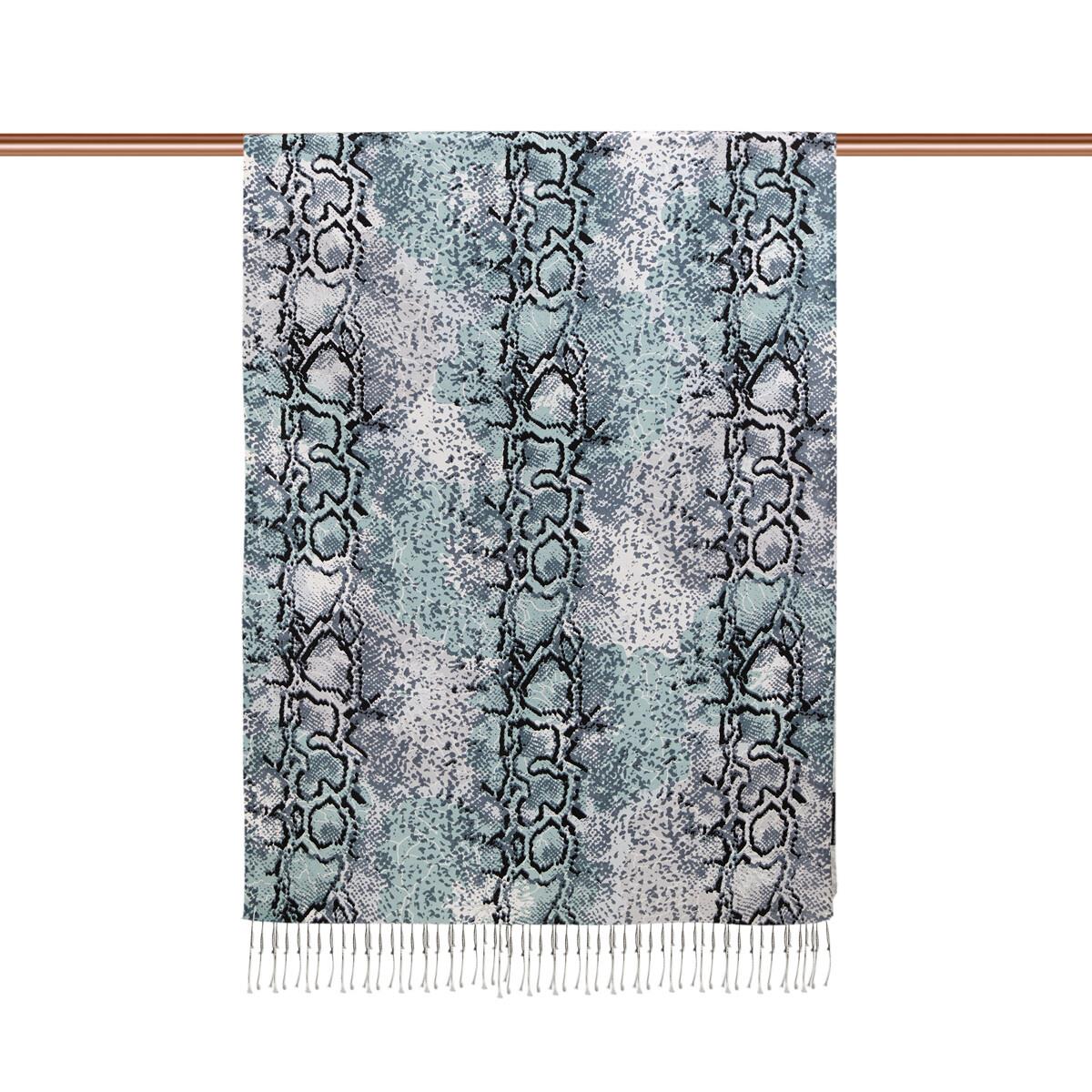 İpekevi Piton Desenli İpek Şal 06133-Siyah