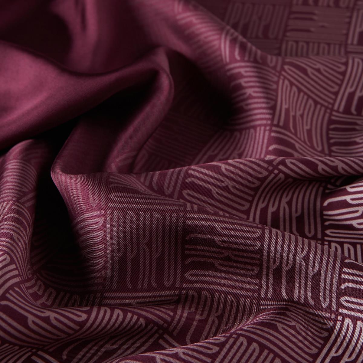 İpekevi Qufi Pattern Tivil İpek Eşarp 1120-Erguvan