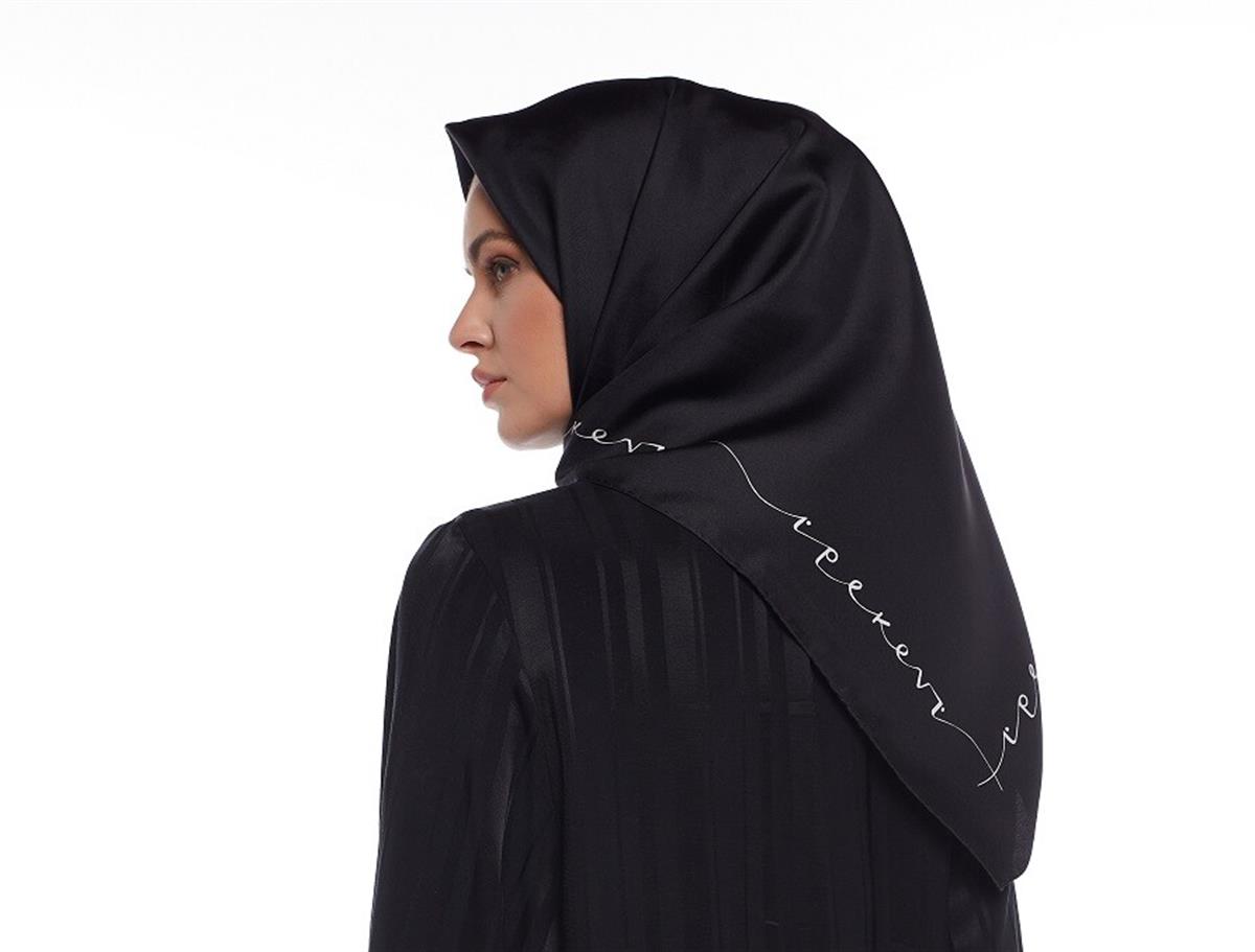 İpekevi Signature Tivil İpek Eşarp 1114-Siyah Beyaz