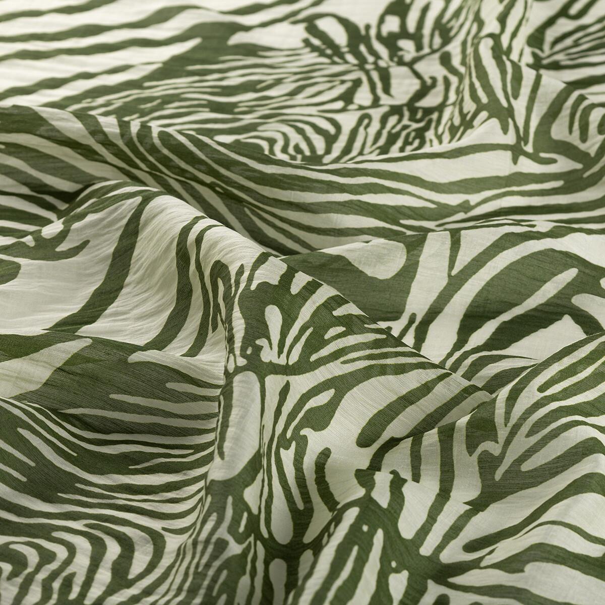 İpekevi Zebra Desenli Tensel Soft Eşarp 02236-Haki