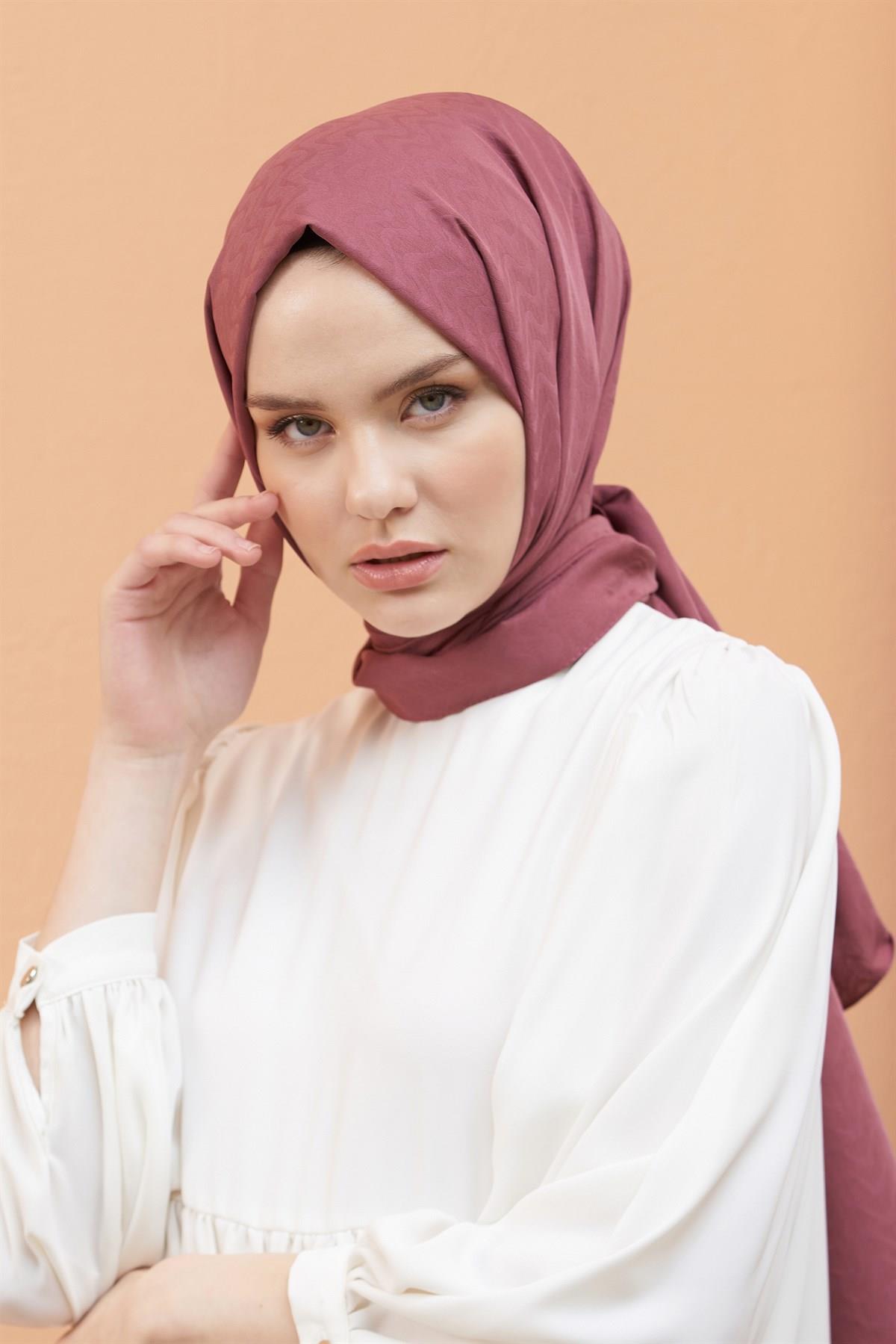 Kayla Şal 2067-Koyu Gül