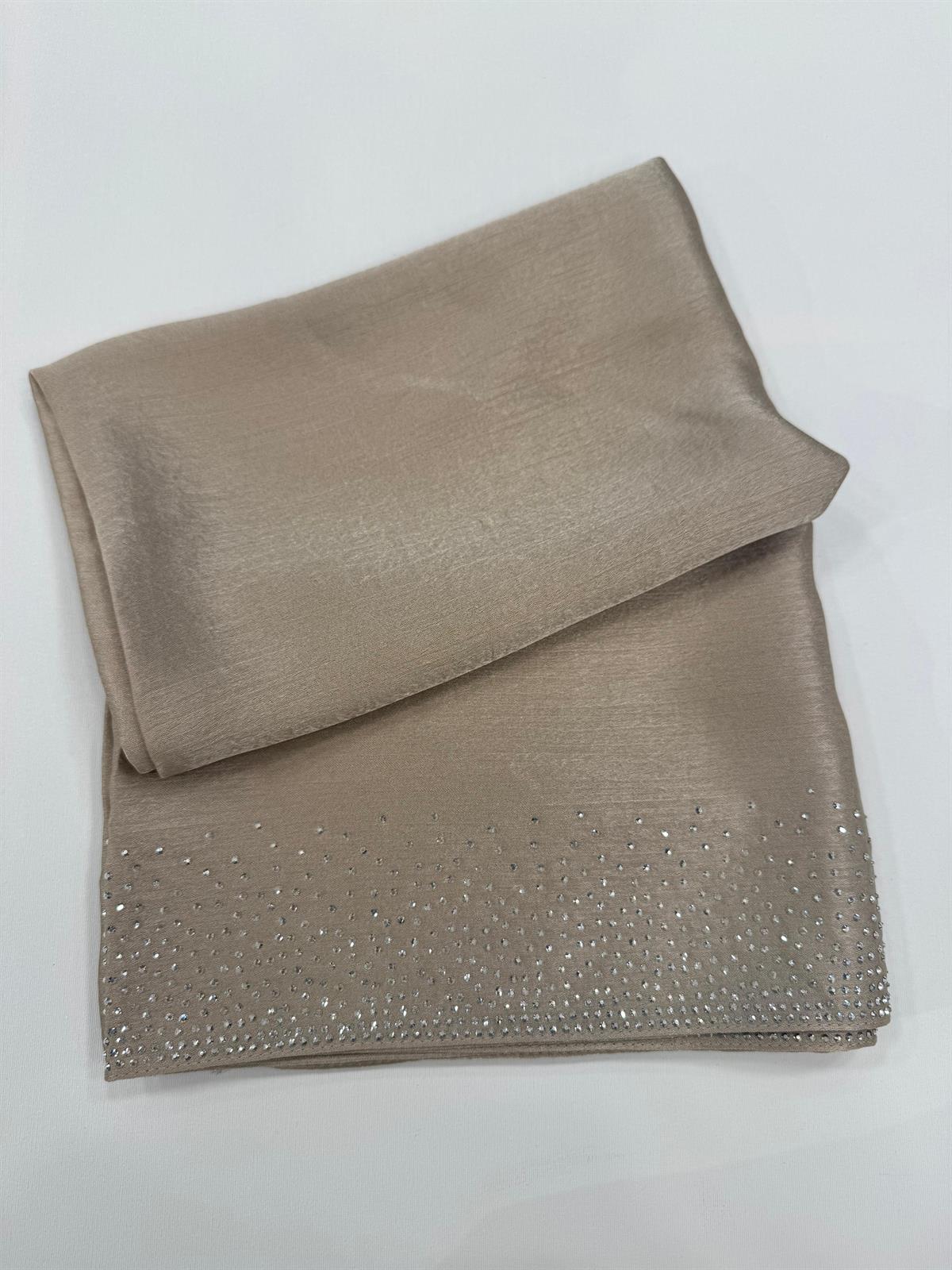 Kroren Parlak Taşlı Jan Jan Şal 7301-Taş