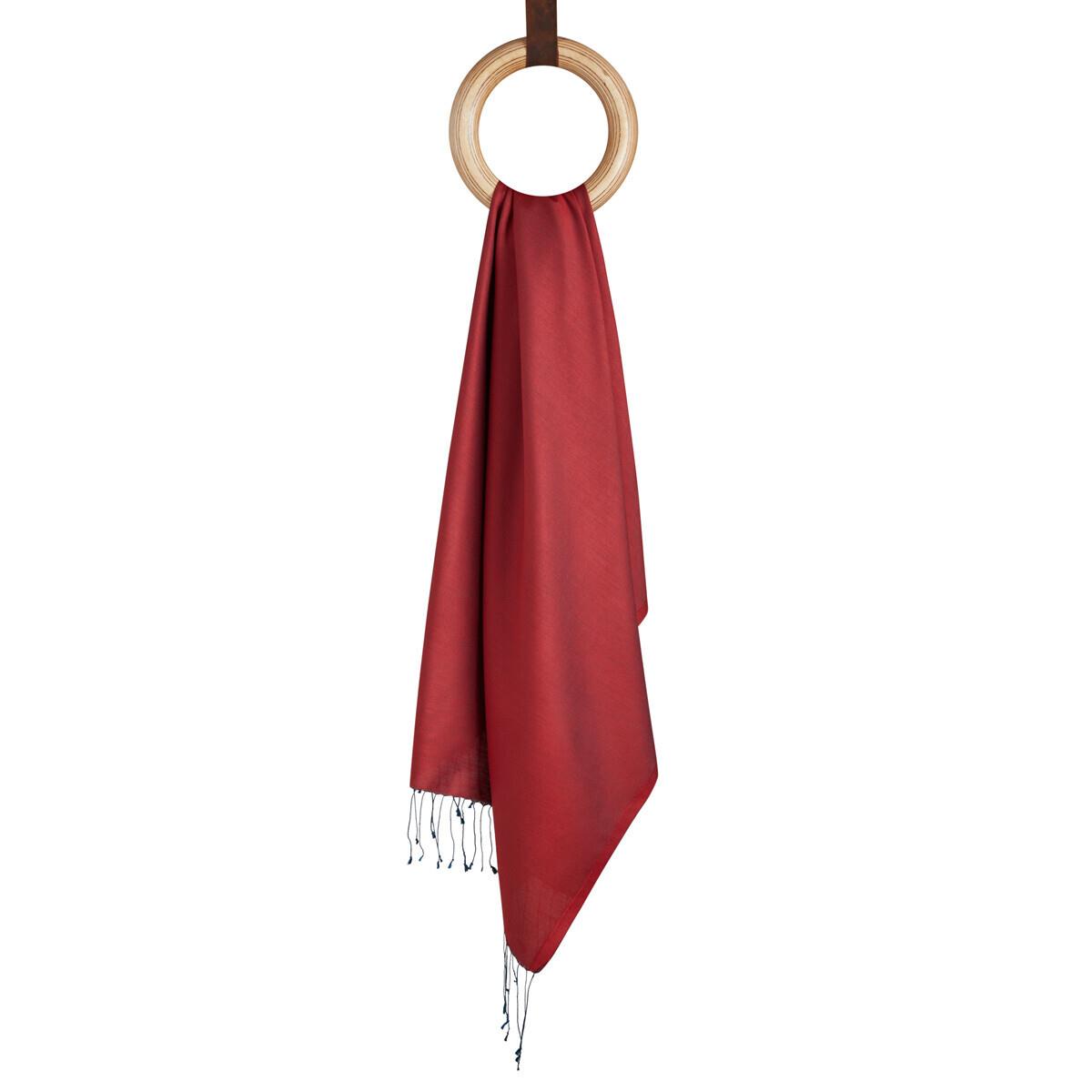 Qoza Solid Şal 6848-Bordo