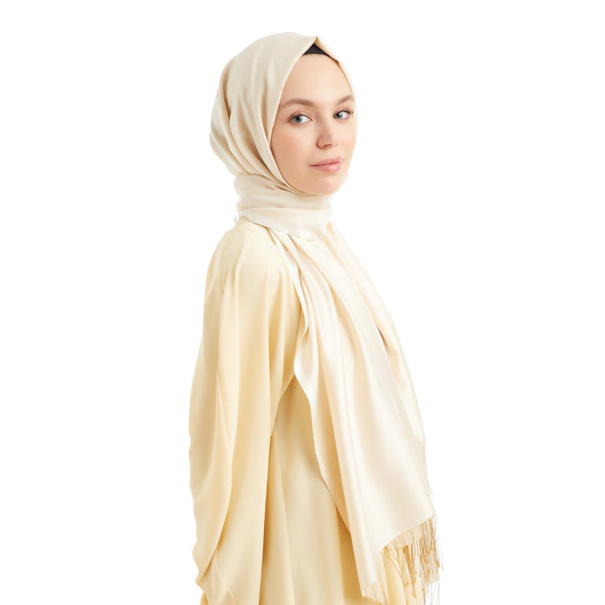 Qoza Solid Şal 6848-Ekru
