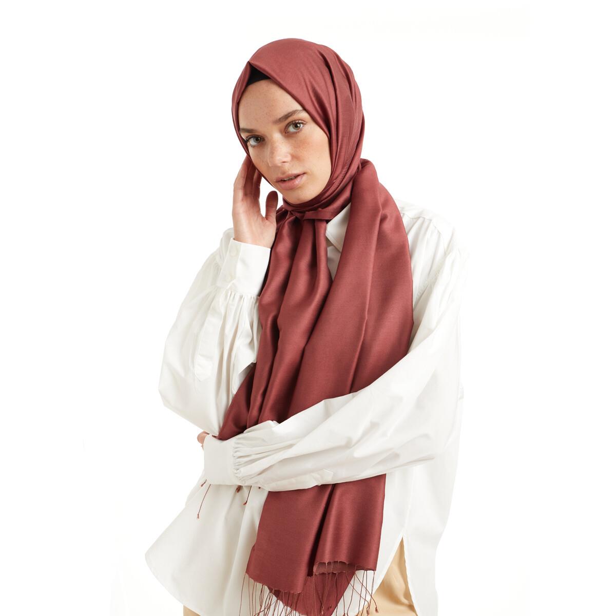 Qoza Solid Şal 6848-Kiremit