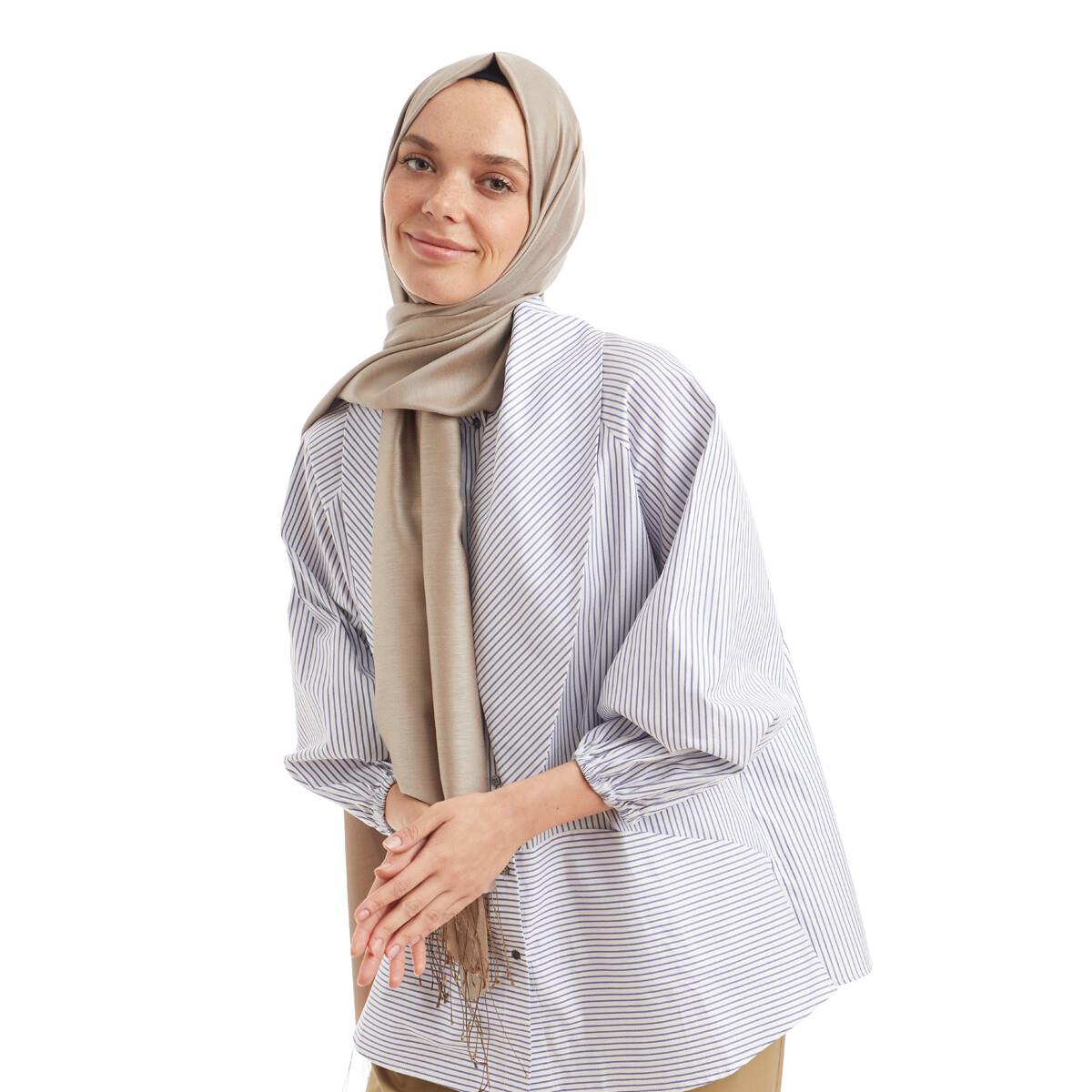 Qoza Solid Şal 6848-Taş