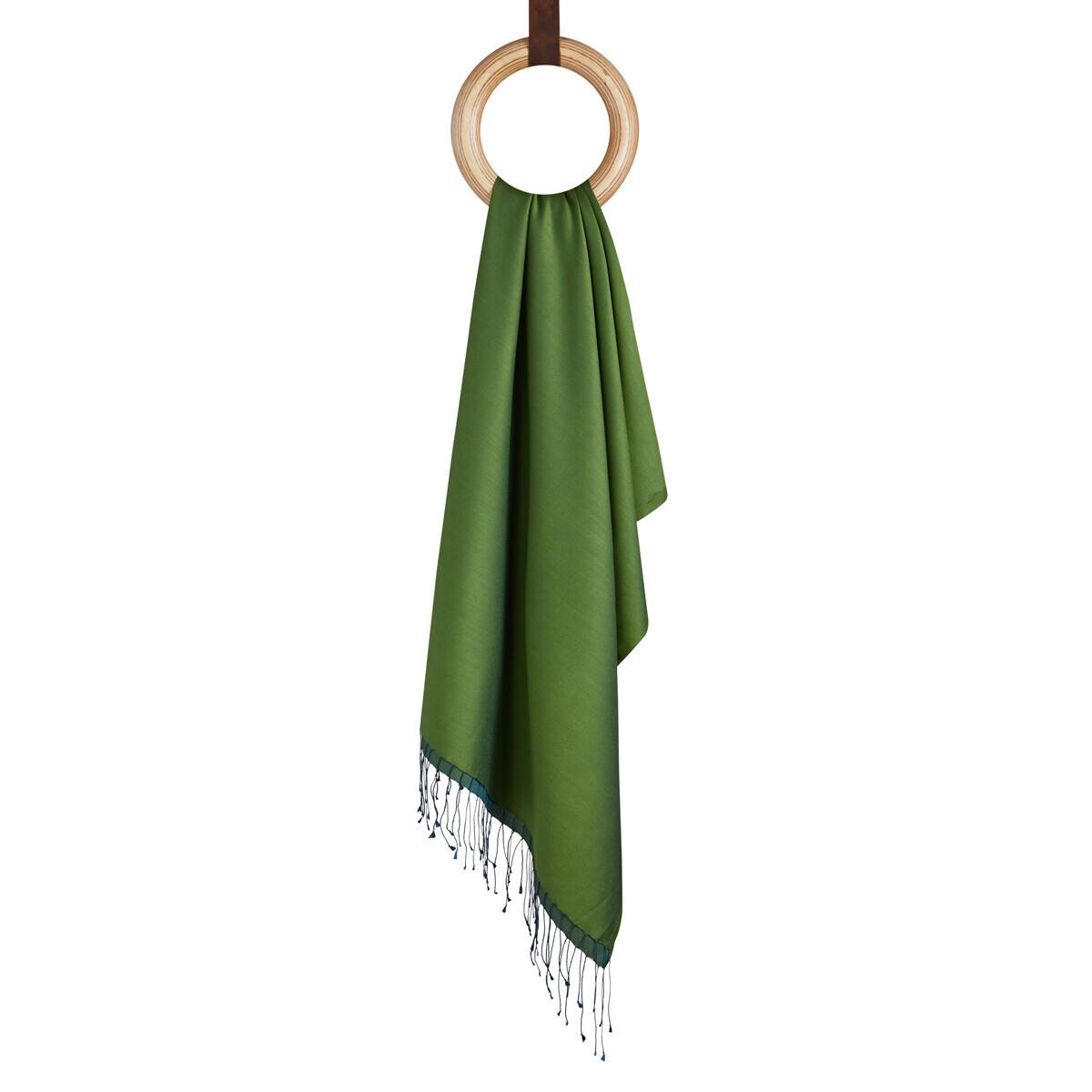 Qoza Solid Şal 6848-Yeşil
