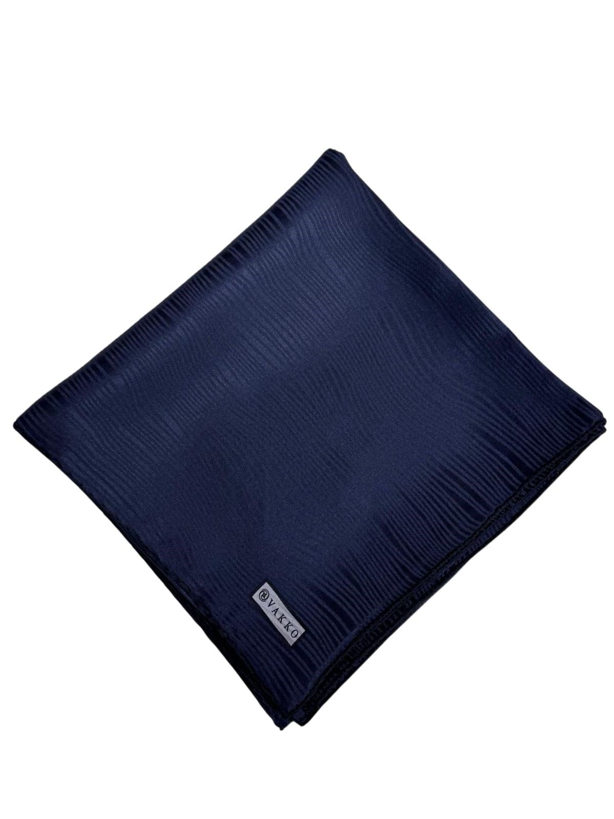 Vakko Geometri Jakarlı İpek Eşarp 31815-G-Lacivert