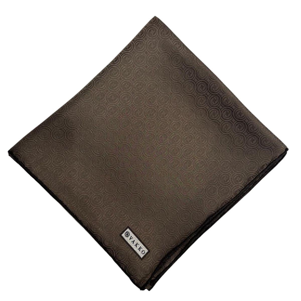 Vakko İpek Jakar Monogram Eşarp 31815-M-Kahve