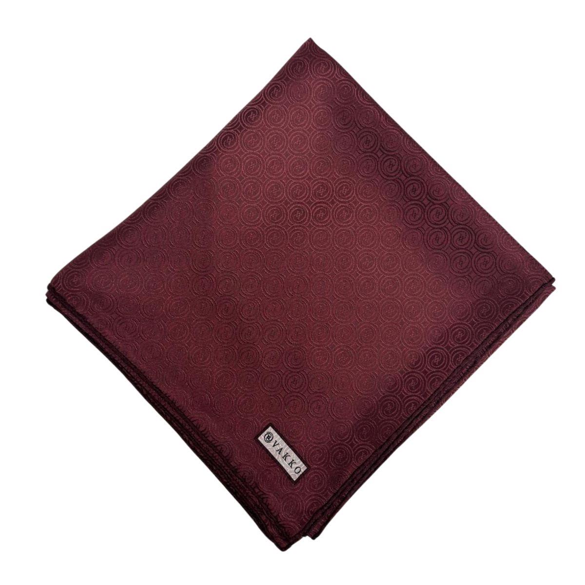 Vakko İpek Jakar Monogram Eşarp 31815-M-Bordo