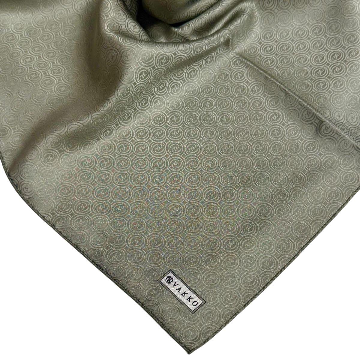 Vakko İpek Jakar Monogram Eşarp 31815-M-Açık Yeşil