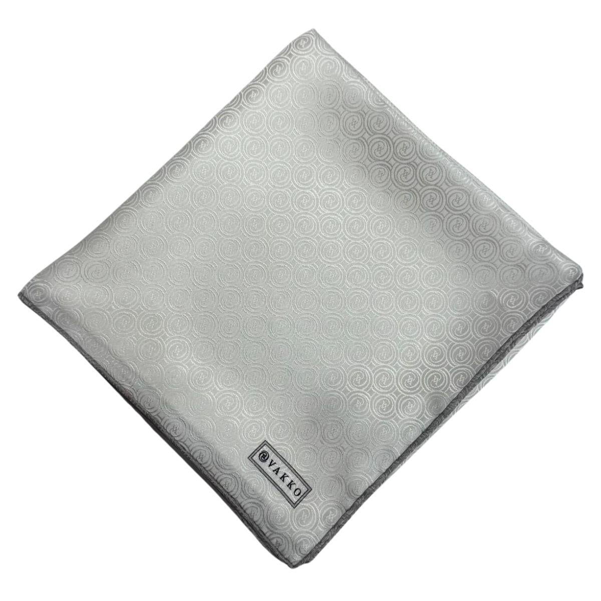 Vakko İpek Jakar Monogram Eşarp 31815-M-Beyaz