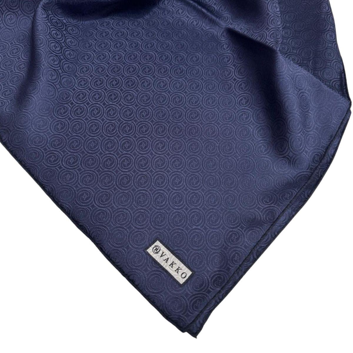 Vakko İpek Jakar Monogram Eşarp 31815-M-Lacivert