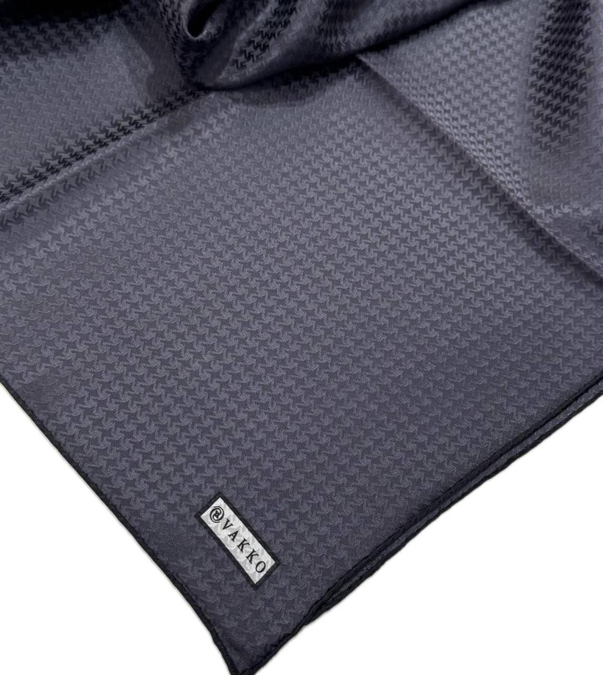 Vakko Jakarlı İpek Eşarp 31815-J-Füme