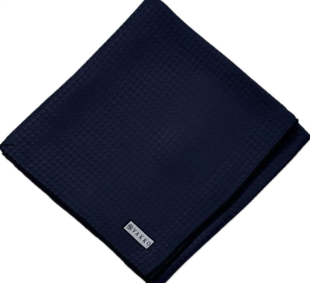 Vakko Jakarlı İpek Eşarp 31815-J-Lacivert